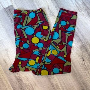 Geometric Lularoe Multicolor Leggings